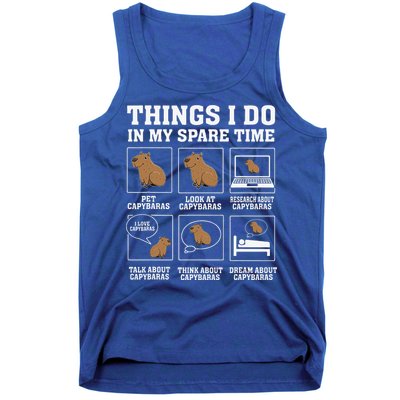 Things I Do In My Spare Time Capybara Funny Rodent Tank Top