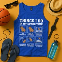 Things I Do In My Spare Time Capybara Funny Rodent Tank Top