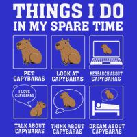 Things I Do In My Spare Time Capybara Funny Rodent Tank Top