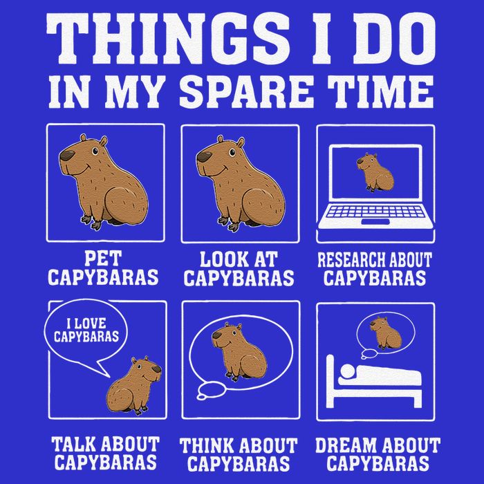 Things I Do In My Spare Time Capybara Funny Rodent Tank Top