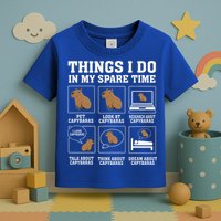 Things I Do In My Spare Time Capybara Funny Rodent Toddler T-Shirt