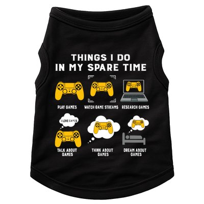 Things I Do In My Spare Time Gaming Game Lover Gift Doggie Tank