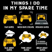 Things I Do In My Spare Time Gaming Game Lover Gift Flexfit Unipanel Trucker Cap
