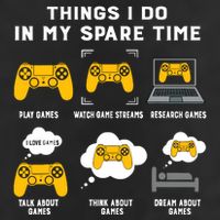 Things I Do In My Spare Time Gaming Game Lover Gift Golf Towel