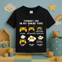 Things I Do In My Spare Time Gaming Game Lover Gift Toddler T-Shirt