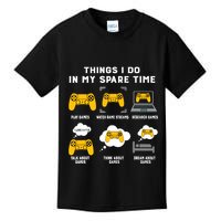 Things I Do In My Spare Time Gaming Game Lover Gift Kids T-Shirt