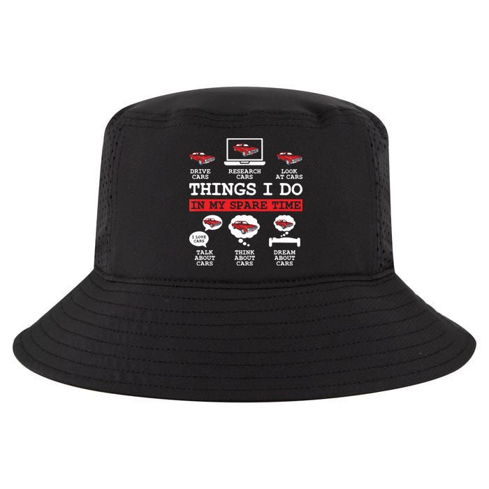 Things I Do In My Spare Time Funny Car Enthusiast Car Lover 8198 Cool Comfort Performance Bucket Hat