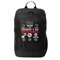 Things I Do In My Spare Time Funny Car Enthusiast Car Lover 8198 City Backpack