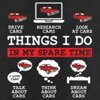Things I Do In My Spare Time Funny Car Enthusiast Car Lover 8198 Adult Drive Performance Visor