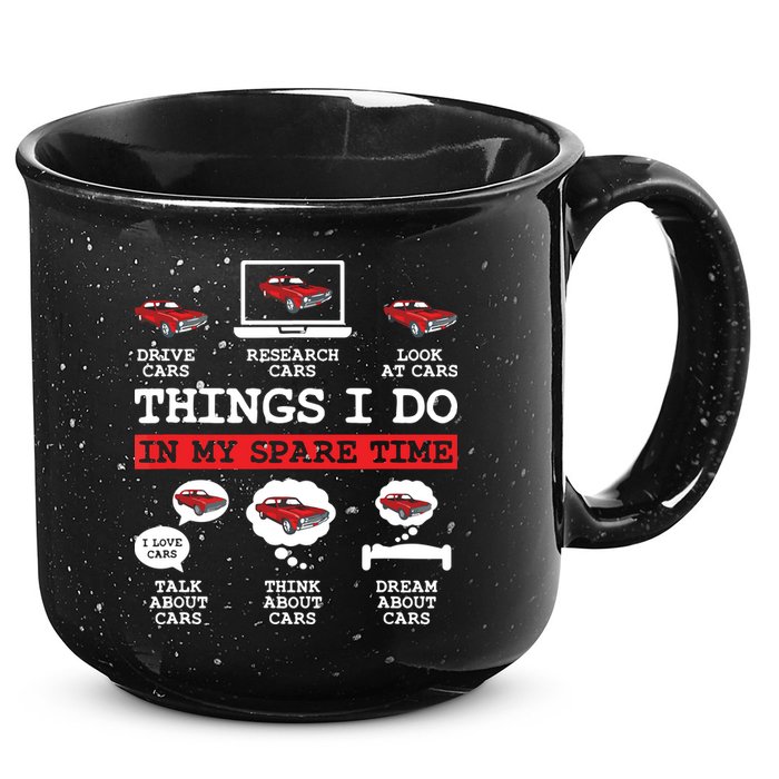 Things I Do In My Spare Time Funny Car Enthusiast Car Lover 8198 15oz Campfire Ceramic Mug