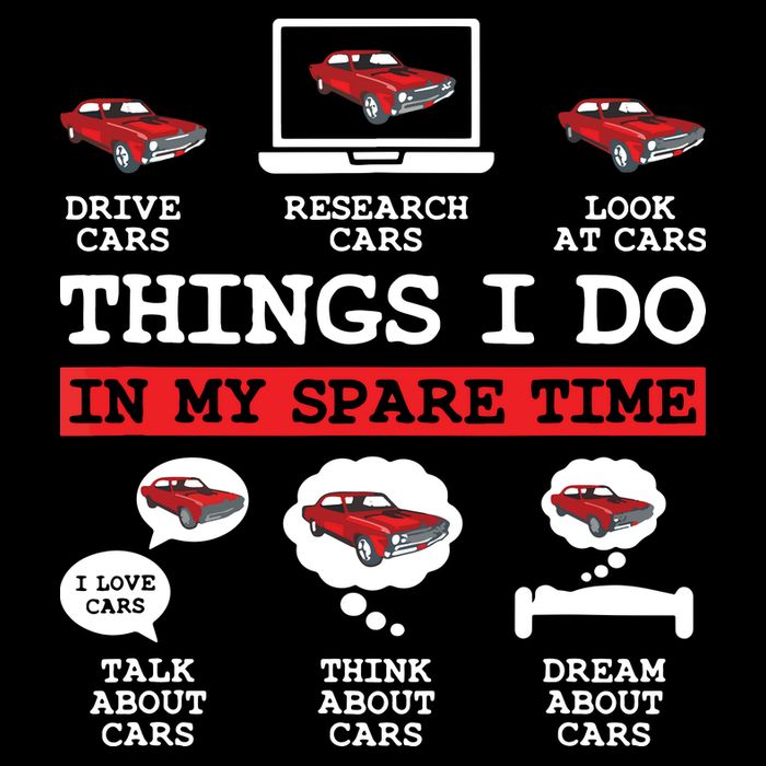Things I Do In My Spare Time Funny Car Enthusiast Car Lover 8198 16 in Basic Backpack