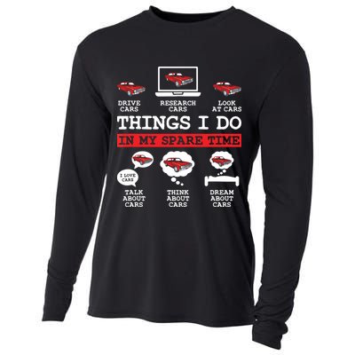 Things I Do In My Spare Time Funny Car Enthusiast Car Lover 8198 Cooling Performance Long Sleeve Crew