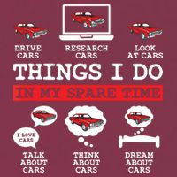 Things I Do In My Spare Time Funny Car Enthusiast Car Lover 8198 16oz Travel Tumbler