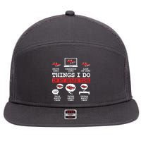 Things I Do In My Spare Time Funny Car Enthusiast Car Lover 8198 7 Panel Mesh Trucker Snapback Hat