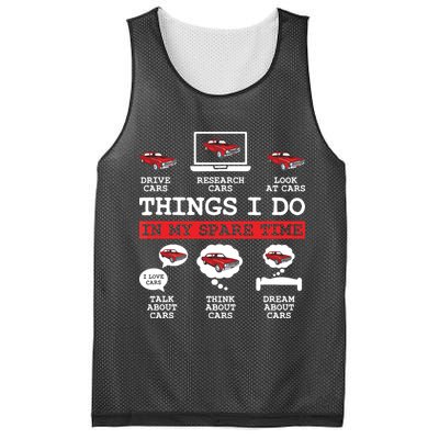 Things I Do In My Spare Time Funny Car Enthusiast Car Lover 8198 Mesh Reversible Basketball Jersey Tank