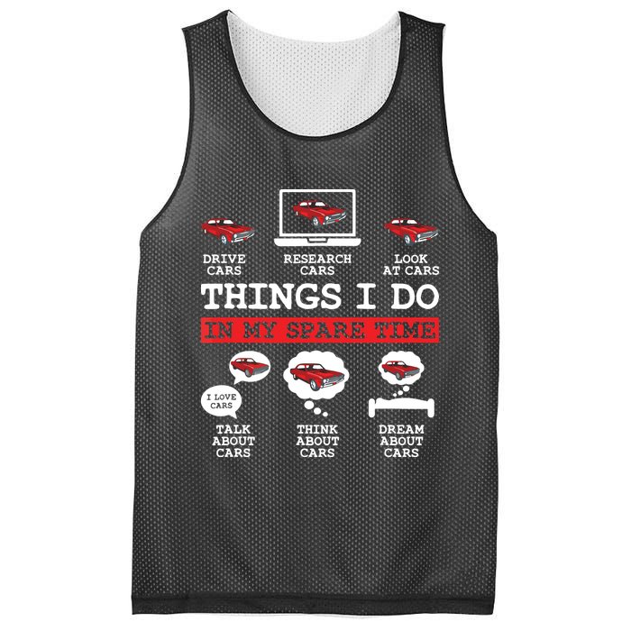 Things I Do In My Spare Time Funny Car Enthusiast Car Lover 8198 Mesh Reversible Basketball Jersey Tank