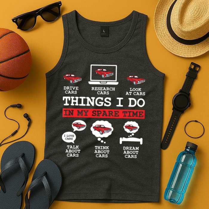 Things I Do In My Spare Time Funny Car Enthusiast Car Lover 8198 Tank Top