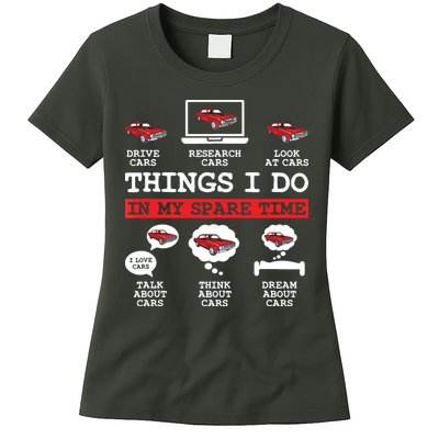 Things I Do In My Spare Time Funny Car Enthusiast Car Lover 8198 Womens T-Shirt