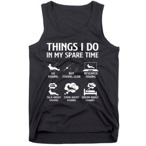 Things I Do In My Spare Time Fishing Bass Fishing Tank Top