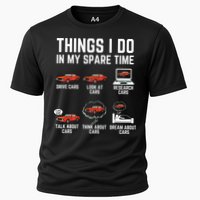 Things I Do In My Spare Time Funny Car Enthusiast Car Lover Cooling Performance Crew T-Shirt