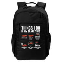 Things I Do In My Spare Time Funny Car Enthusiast Car Lover Backpack