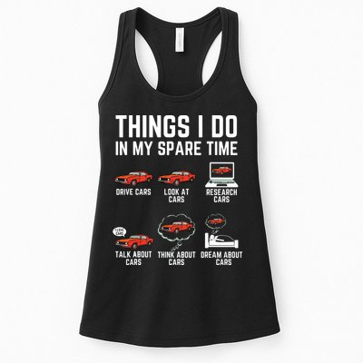 Things I Do In My Spare Time Funny Car Enthusiast Car Lover Womens Tank Top