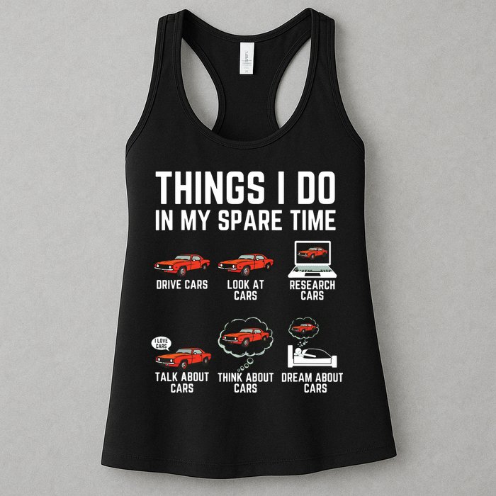 Things I Do In My Spare Time Funny Car Enthusiast Car Lover Womens Tank Top