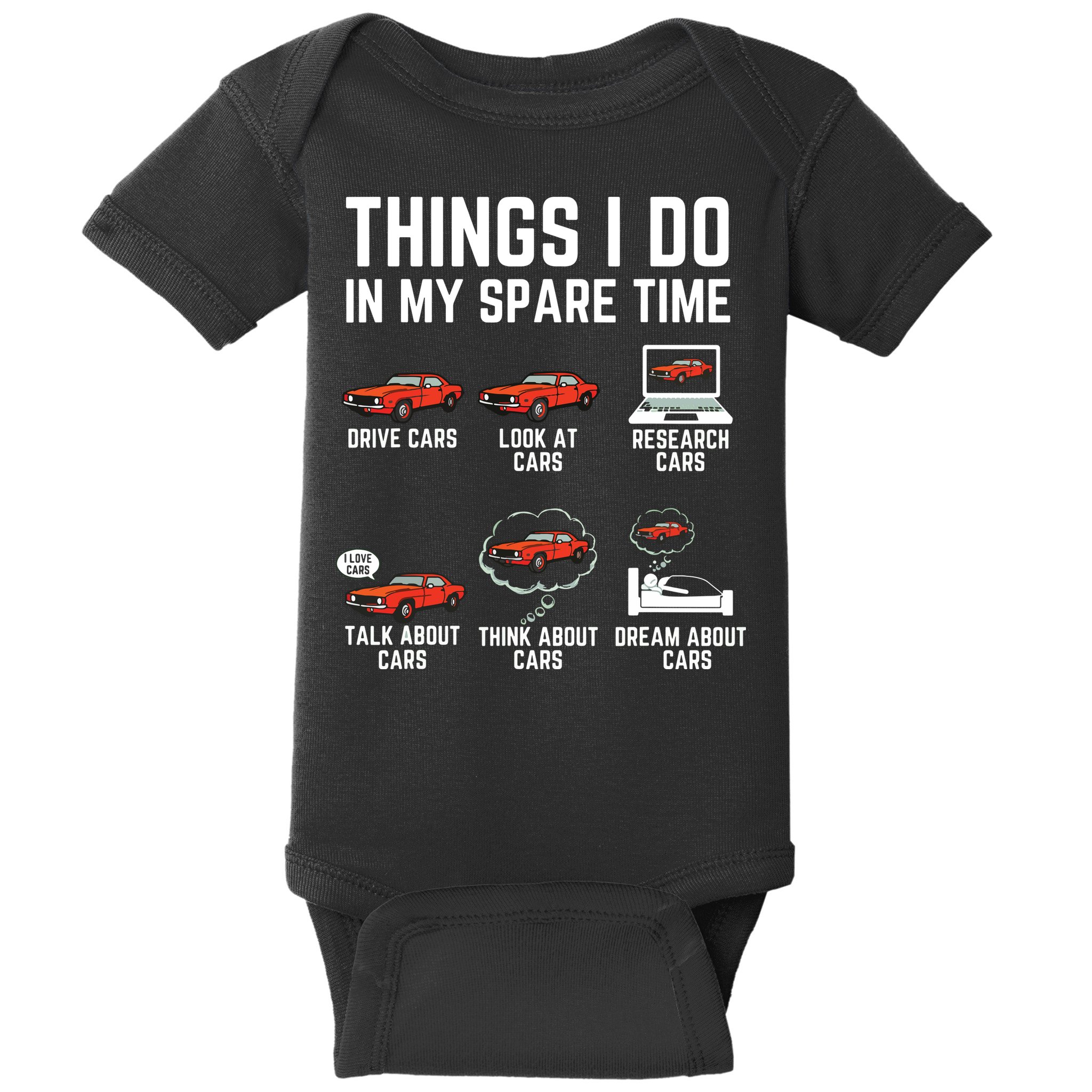 Things I Do In My Spare Time Funny Car Enthusiast Car Lover Baby Bodysuit