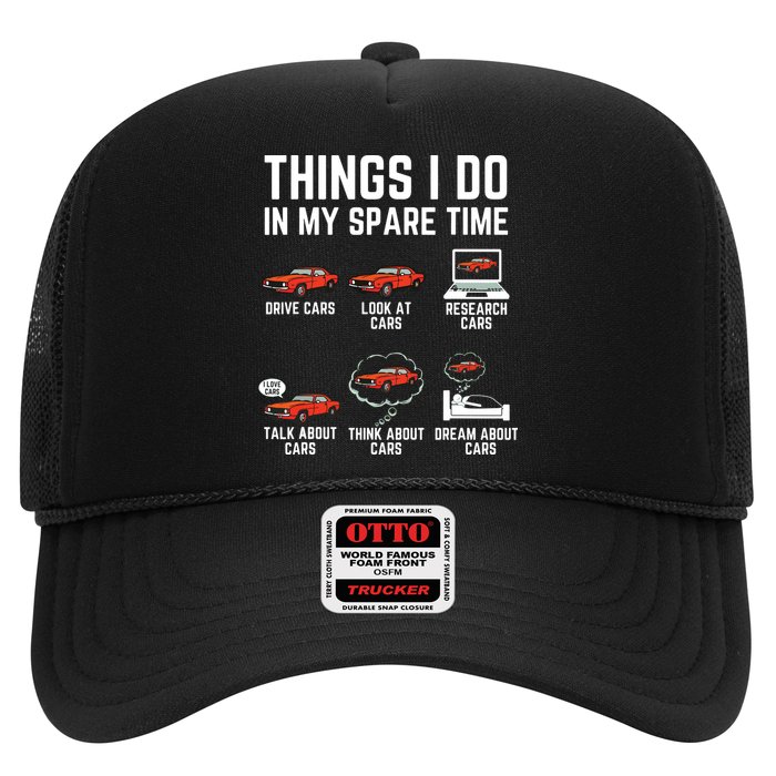 Things I Do In My Spare Time Funny Car Enthusiast Car Lover Hat