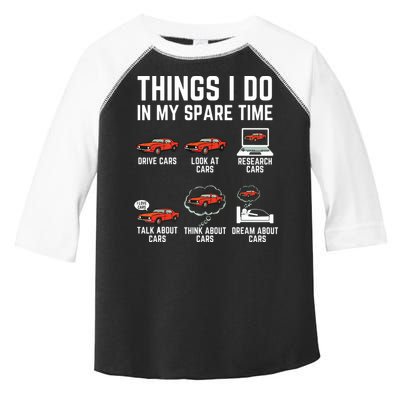 Things I Do In My Spare Time Funny Car Enthusiast Car Lover Toddler Fine Jersey T-Shirt