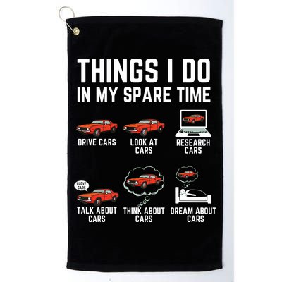 Things I Do In My Spare Time Funny Car Enthusiast Car Lover Golf Towel