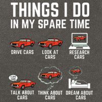 Things I Do In My Spare Time Funny Car Enthusiast Car Lover Cotton Canvas Backpack