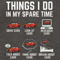 Things I Do In My Spare Time Funny Car Enthusiast Car Lover Vector Backpack