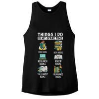 Things I Do In My Spare Time Read Books Funny Books Lover Ladies PosiCharge Tri-Blend Wicking Tank