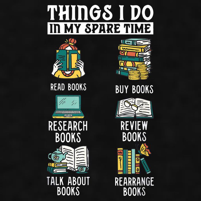 Things I Do In My Spare Time Read Books Funny Books Lover Ladies PosiCharge Tri-Blend Wicking Tank