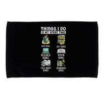 Things I Do In My Spare Time Read Books Funny Books Lover Microfiber Hand Towel