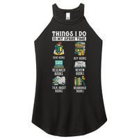 Things I Do In My Spare Time Read Books Funny Books Lover Women's Perfect Tri Rocker Tank