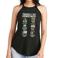 Things I Do In My Spare Time Read Books Funny Books Lover Women's Perfect Tri Rocker Tank