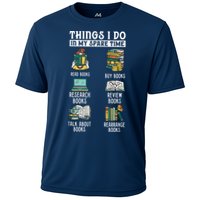 Things I Do In My Spare Time Read Books Funny Books Lover Performance Shirt