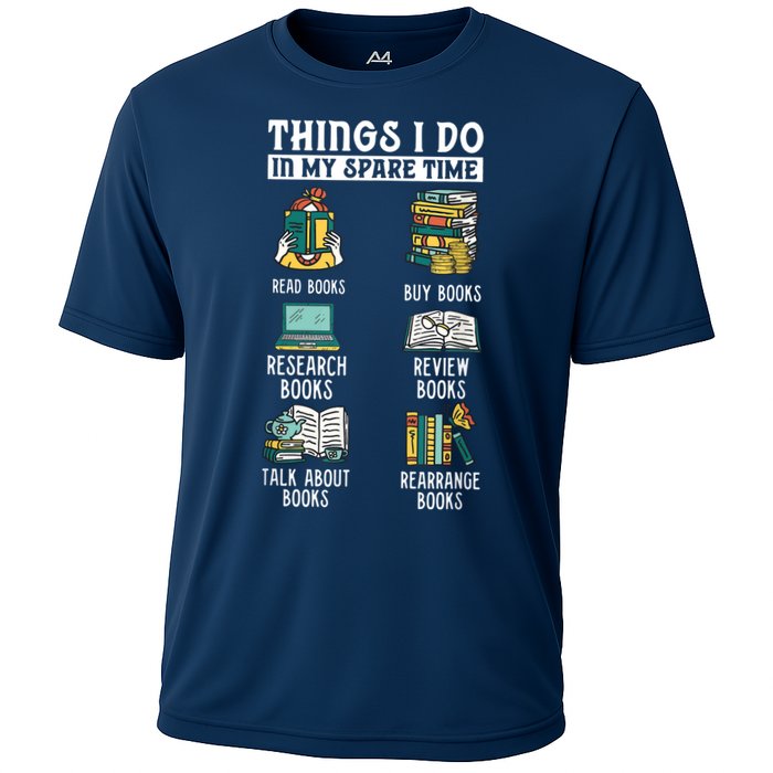 Things I Do In My Spare Time Read Books Funny Books Lover Performance Shirt