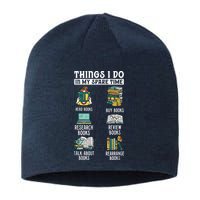 Things I Do In My Spare Time Read Books Funny Books Lover Sustainable Beanie