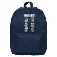 Things I Do In My Spare Time Read Books Funny Books Lover 16 in Basic Backpack