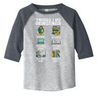 Things I Do In My Spare Time Read Books Funny Books Lover Toddler Fine Jersey T-Shirt