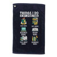 Things I Do In My Spare Time Read Books Funny Books Lover Golf Towel