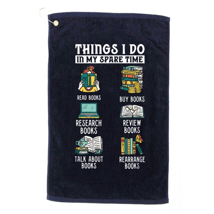 Things I Do In My Spare Time Read Books Funny Books Lover Golf Towel