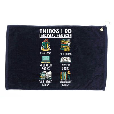 Things I Do In My Spare Time Read Books Funny Books Lover Grommeted Golf Towel