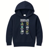 Things I Do In My Spare Time Read Books Funny Books Lover Kids Hoodie