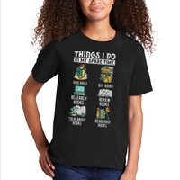 Things I Do In My Spare Time Read Books Funny Books Lover Kids T-Shirt