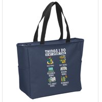 Things I Do In My Spare Time Read Books Funny Books Lover Zip Tote Bag