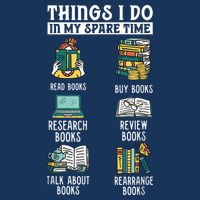 Things I Do In My Spare Time Read Books Funny Books Lover Zip Tote Bag